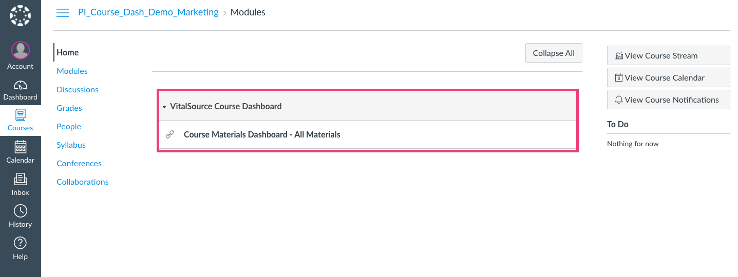 LMS Dashboard screenshot