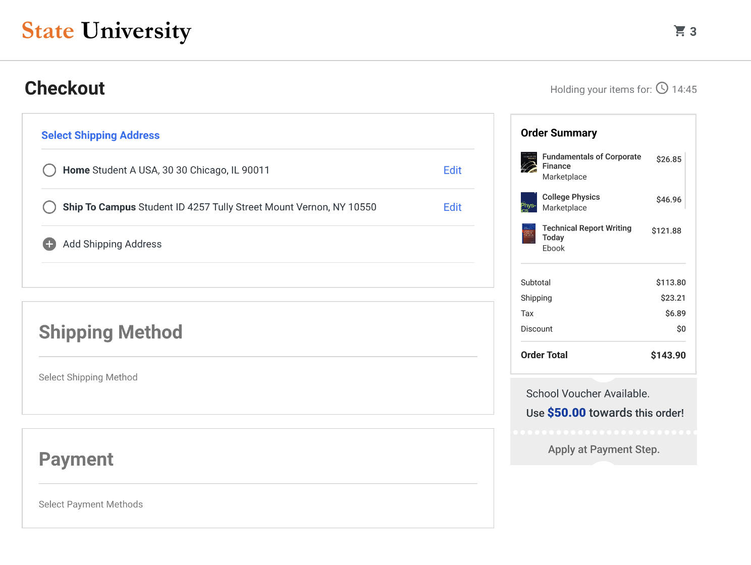 LMS Payment Screen