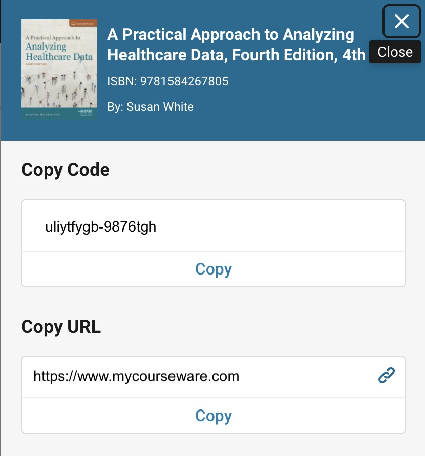 Courseware code reveal diagram