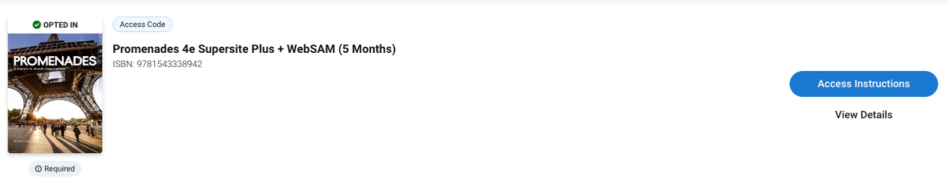 View of courseware in my courses